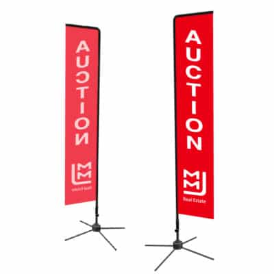 Single Sided Rectangle Flag For Real Estate